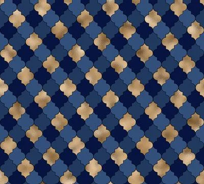 Abstract background in blue gold Stock Illustration