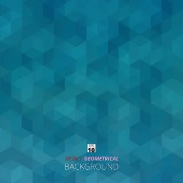 Abstract background of blue gradient geometric shape pattern. Illustrazione stock