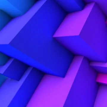 Abstract background with blue gradient overlapping cubes Illustrazione stock