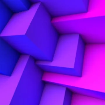 Abstract background with blue gradient overlapping cubes Stock Illustration