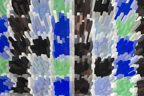 The abstract background from blue, gray and black blocks. Geometric illustrat Stock Illustration