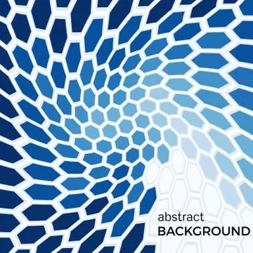 Abstract background with blue hexagons elements Stock Illustration