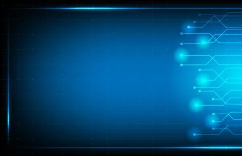 Abstract background of blue hud ui interface technology background Stock Illustration