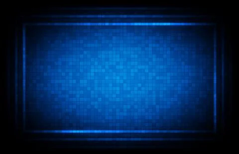 Abstract background of blue hud ui interface technology background Stock Illustration