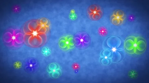 Abstract background of blue interference and iridescent colored spheres Video stock 66658146