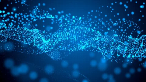 Abstract background. Blue light particles in organic motion. Stock Footage 97696708