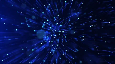 Abstract background of blue light particles. seamless loop. Stock Footage 305774149
