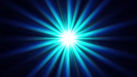 Abstract background with blue light rays radiating from the center video Видео 343611872