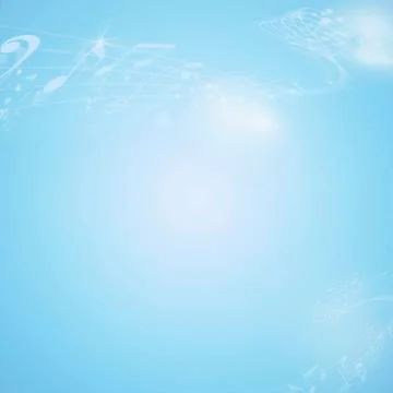 Abstract background blue with lights and musical notes Illustrazione stock