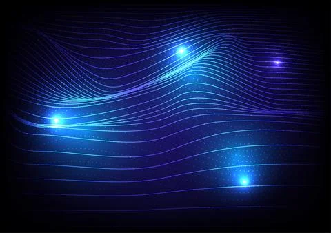 Abstract background with blue lines curve connection Stock Illustration