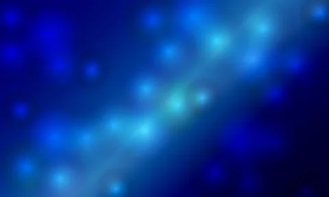 Abstract background with blue matte spheres isolated on light dark blue. Banner Stock Illustration
