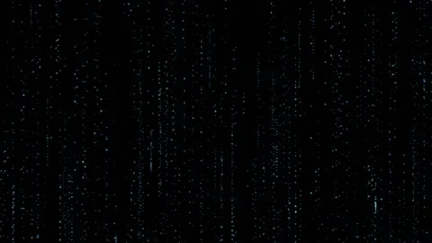 Abstract background of blue neon dots and dotted lines slowly creeping from top Stock Footage 154136006