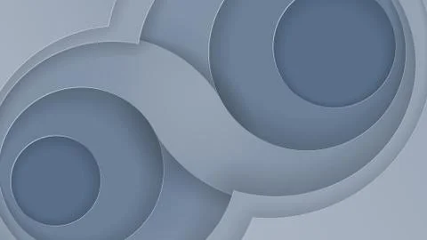 Abstract background with blue paper cut shapes. Vector illustration. Stock Illustration