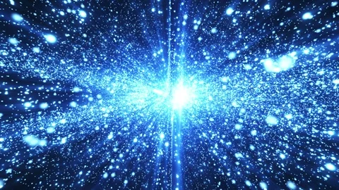 Abstract background of blue particles. Bright shiny background. Glitter dust Stock Footage 306858115