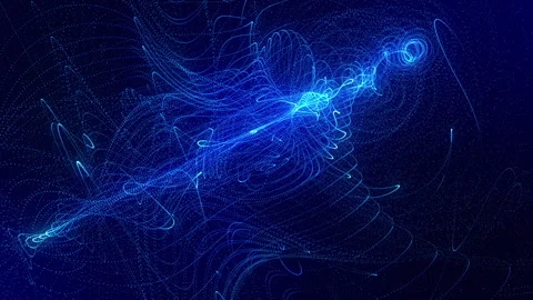 Abstract background with blue particles Stock Footage 177253481