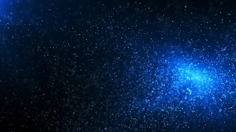 Abstract background of blue particles.  shiny background. Motion gold dust an Stock Footage 303585704