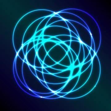 Abstract background with blue plasma circle effect Illustrazione stock