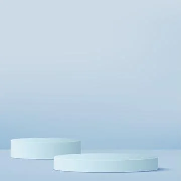 Abstract background with blue podium for presentation. Vector Stock Illustration