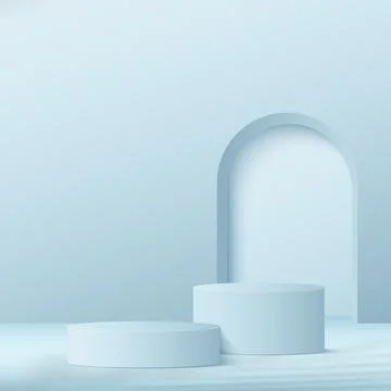 Abstract background with blue podium for presentation. Vector Stock Illustration