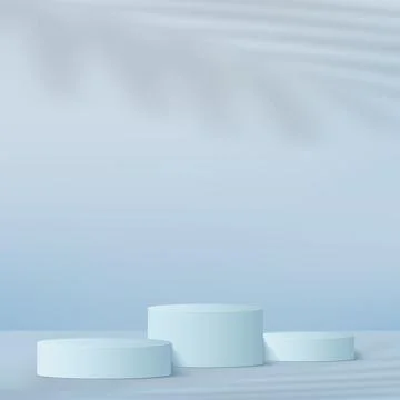 Abstract background with blue podium for presentation. Vector Stock Illustration