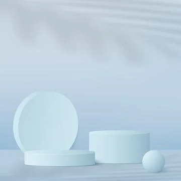 Abstract background with blue podium for presentation. Vector Stock Illustration