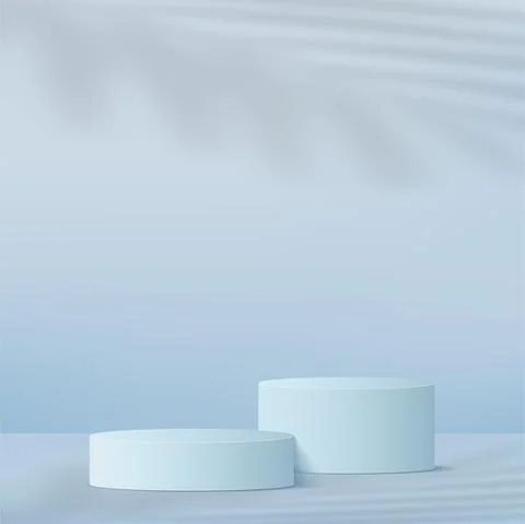 Abstract background with blue podium for presentation. Vector Stock Illustration