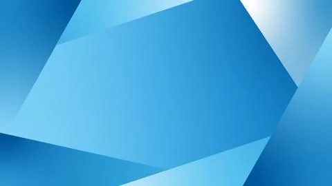Abstract Background Blue Polygonal Design with Gradient Lighting and Shapes.. Stock Illustration