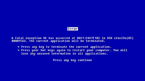 Abstract background with Blue Screen of Death Stock Footage 79708858