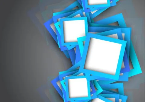Abstract background with blue squares Illustrazione stock