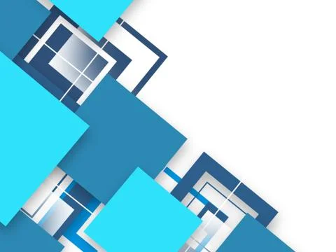Abstract background with blue squares Stock Illustration
