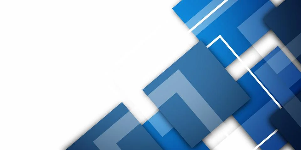 Abstract background with blue squares Stock Illustration