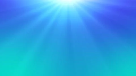Abstract background with blue sun in the sky, lights full screen blue and green Stockillustratie