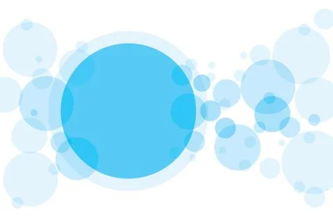 Abstract Background with Blue Transparent Circles Stock Illustration