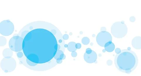 Abstract Background with Blue Transparent Circles Stock Illustration