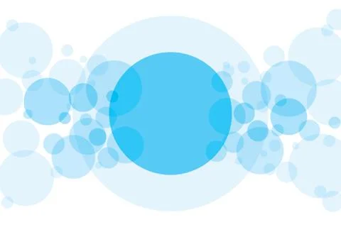 Abstract Background with Blue Transparent Circles Stock Illustration