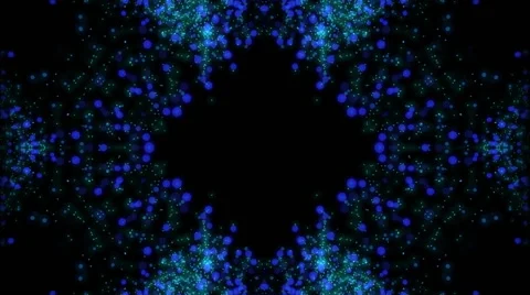 Abstract background of blue turquoise particles in kaleidoscopic style (FULL HD) 스톡 동영상 55815960