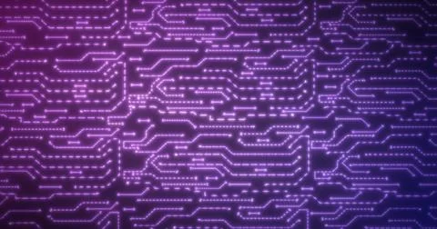 Abstract background of blue-violet computer circuit boards digital hi-tech .. Stock Illustration