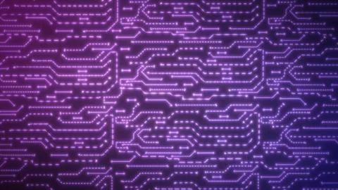 Abstract background of blue-violet computer circuit boards digital hi-tech .. Stock Illustration