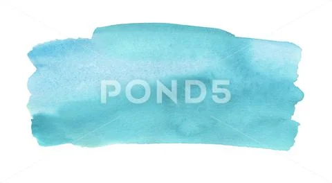 Abstract background blue watercolor stain. Template for lettering, brush stroke Stock Illustration