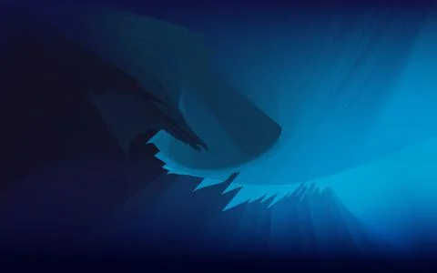 Abstract background of blue wave lines, blue wave, Stock Illustration