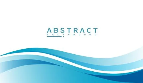 Abstract background with blue wave shapes and soft gradient curves for modern Stock Illustration