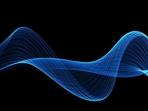 Abstract background, blue waved lines for brochure, website, flyer design Illustrazione stock