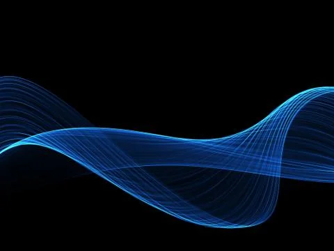 Abstract background, blue waved lines for brochure, website, flyer design Stock Illustration