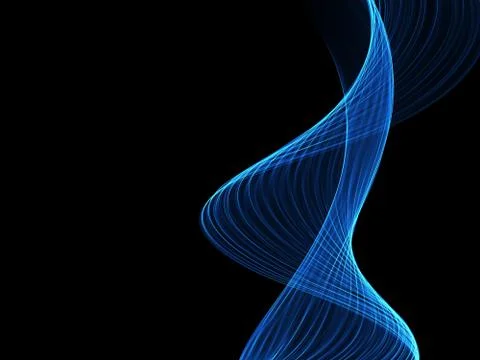 Abstract background, blue waved lines for brochure, website, flyer design Illustrazione stock