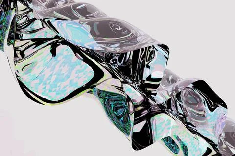 Abstract background with blue waves, 3d rendering Stock Illustration