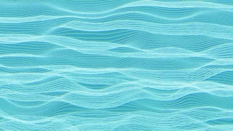 Abstract background of blue waves and dots, particle flow background 库存影片 293076099