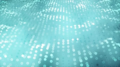 Abstract background of blue waves and dots, particle flow background Stock Footage 293076210