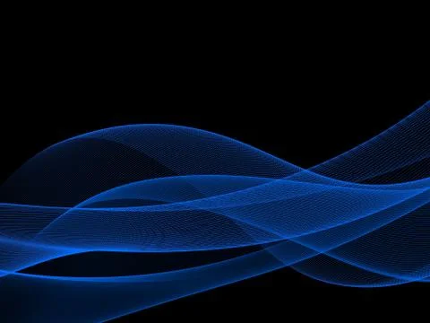 Abstract Background, Blue Wavy 스톡 일러스트