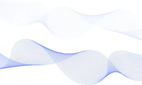 Abstract background with blue wavy lines Stock Illustration