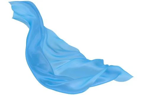 Abstract background of blue wavy silk or satin. 3d rendering image. Stock Illustration